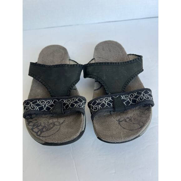 Merrell Black Qform Air Cushion Performance Sandals Strappy Slide Size 8 - Picture 3 of 12